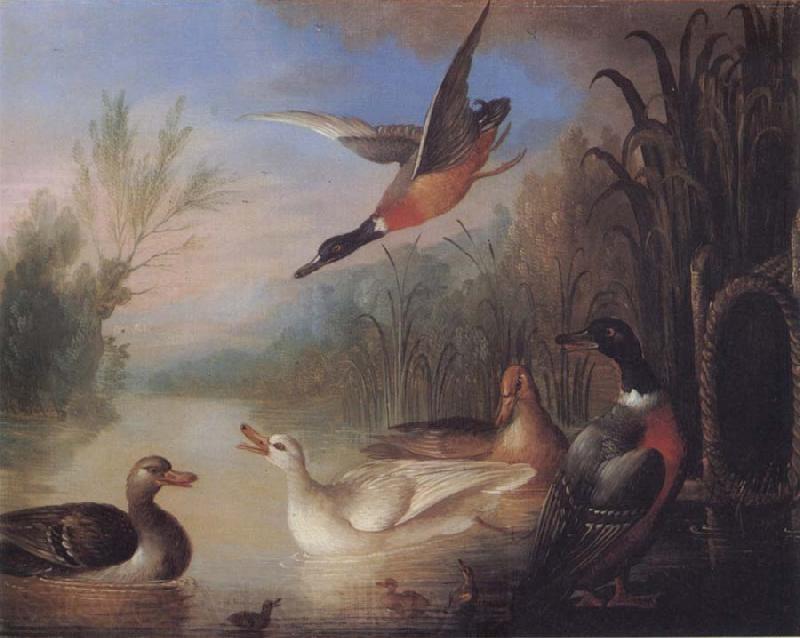 Marmaduke Cradock Waterfowl in a Landscape France oil painting art